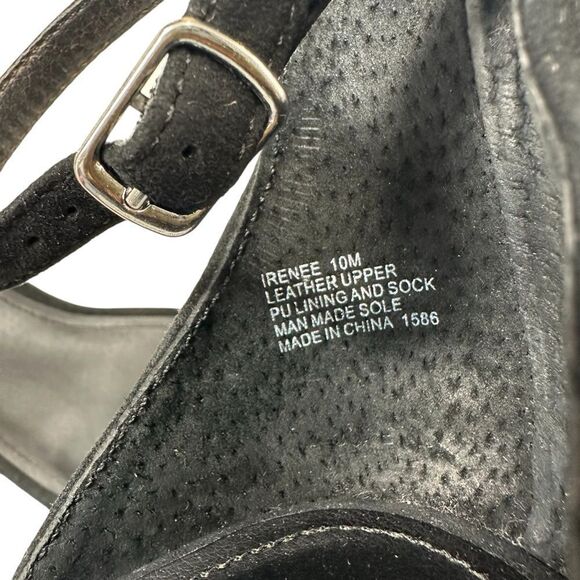 Steve Madded Black Suede Block Heel Irenne Sandal, 10 - Picture 9 of 10